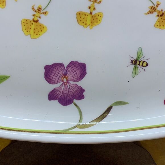 Lynn Chase Fantasia Orchids Platter 6.5 X 10" Vanity Bathroom Tray Trinket Dish - Picture 3 of 16